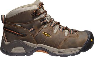 Keen Mens Detroit Xt Wp Soft Toe Hiker Work Boot - Medium In Black Olive/leather Brown