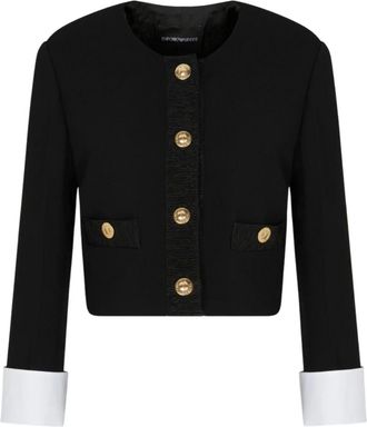 Emporio Armani Donna, Giacche, Nero, L, new