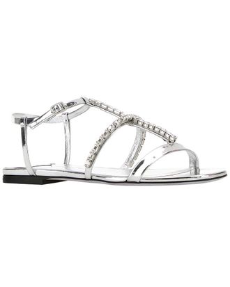 Jimmy Choo London Gwyn Flat Leather Sandal