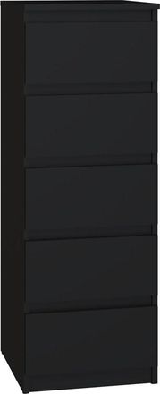 OEM C&oacute;moda De 5 Cajones, Negra, Moderna, Grande Y Espaciosa, Ideal Para Dormitorio, Habitaci&oacute;n Infantil O Sala De Estar