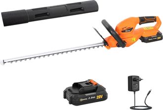 OEM Cortasetos Inal&aacute;mbrico De 18 V Con Bater&iacute;a De 2000 Mah, Cuchilla De Doble Acci&oacute;n De 51 Cm, Motor Sin Escobillas Y Cargador (naranja)