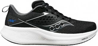 Saucony Womens Ride 17 Running Shoes In Black/white