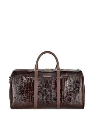 Billionaire Boys Club crocodile-effect leather holdall - Brown