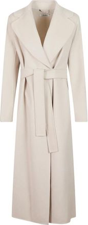 Max Mara Poldo Jas - Dames - Mantels - Beige - Maat: S Leer