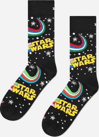 Happy Socks Womens Star Wars Title Socks, Navy - Black/Black - Size: 9.5/12.5/12/11.5/11/10.5/10/13/9/8/8.5