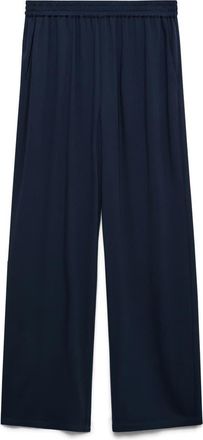 Mango Pull On Wide Leg Pants in Dark Navy at Nordstrom, Size X-Large