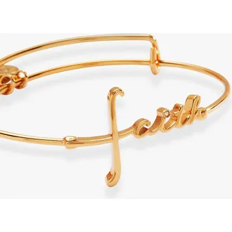 Alex and Ani Faith In-Line Bracelet in Gold at Nordstrom
