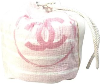 Chanel Pre-owned Bucket Bags, female, Pink, Size: ONE SIZE Pre-owned Cotton chanel-bags