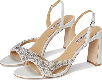 Badgley Mischka Jenesis Womens Sandals Soft White : 8.5 M, Leather