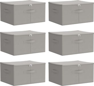 vidaXL Caja De Almacenamiento 6 Uds. Tejido No Tejido 43 X 34 X 23 Cm Vidaxl