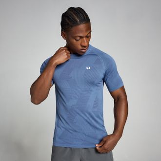 MyProtein Camiseta sin costuras Tempo Pillar con estampado para hombre de MP - Azul pizarra - M