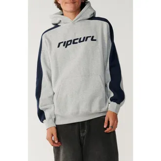 Rip Curl Archive Panel Cotton Blend Hoodie in Grey Marle at Nordstrom, Size Xx-Large