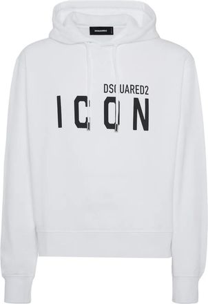 Dsquared2 Felpa con cappuccio e logo - Bianco