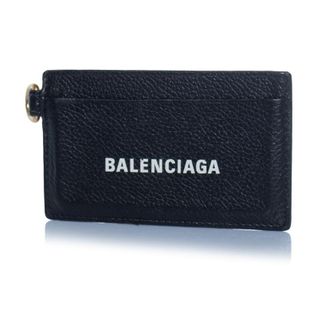 Balenciaga Pre-owned Mens black leather card holder with key ring - One Size
