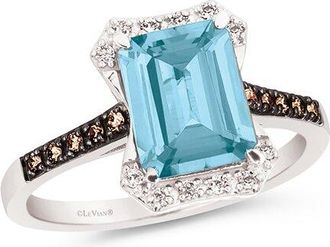 Le Vian 14K 1.80 Ct. Tw. Diamond & Aquamarine Eternity Ring