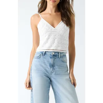 Guess Natasha Lace Cami Top in White at Nordstrom, Size X-Small