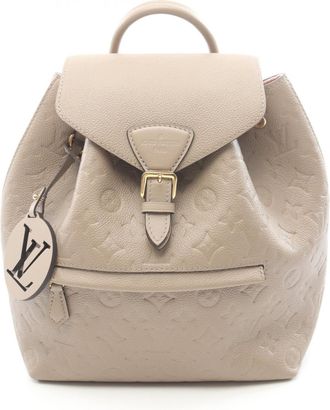 Louis Vuitton Beige Leather Backpack (Pre-Owned)