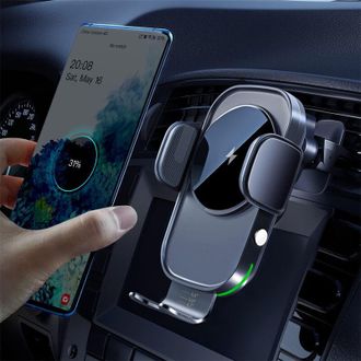 OEM Soporte Tel&eacute;fono Inal&aacute;mbrico Para Coche - Cargador Inducci&oacute;n 15 W - Pantalla Led Tablero - Compatible Iphone Y Android - 1 Unidad