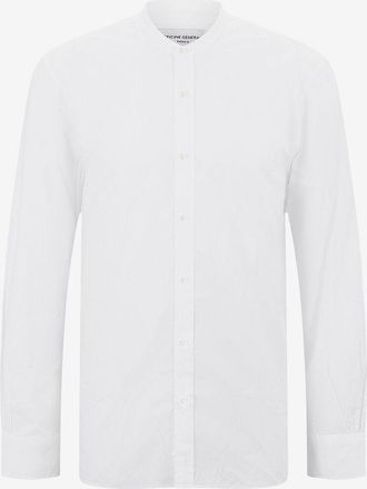 Officine G&eacute;n&eacute;rale Popelinehemd mit Mandarinkragen Gaston