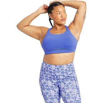 Oiselle Womens Boom Bra Blue 40 D