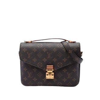 Louis Vuitton Pre-owned Pochette Metis - Dames - Pre-owned - Bruin - Maat: ONE Size Zijde