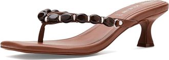Anne Klein Gwenn Womens Sandals Cognac : 8.5 M, Leather