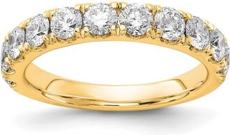Diamond2Deal 14k Gold Lab Grown Diamond Wedding Band Ring 1.5Ct Clarity- VS Color- G-H