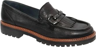Eric Michael Womens Whisper Fringe Loafer In Black
