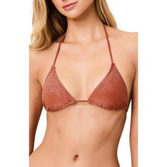 Solid & Striped The Iris Triangle Bikini Top in Spice at Nordstrom, Size X-Small