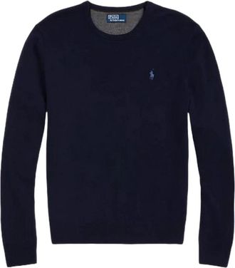 Ralph Lauren Rondgebreide trui - Heren - Ronde hals truien - Blauw - L - Wol - Truien & Vesten