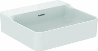 Ideal Lavabo Conca 500x450x165mm, Lijado Blanco Sin Orificio Para Grifer&iacute;a, Con Rebosadero Ideal Standard