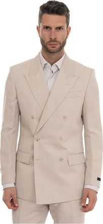 HUGO BOSS DB Jas 262 - Heren - Blazers - Beige - L - Linnen - Jassen