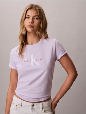 Calvin Klein Jeans Calvin Klein Womens Monologo Tee - Purple - XL