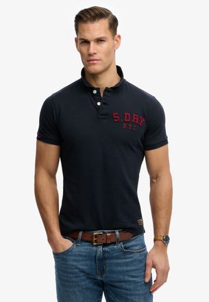 Superdry Poloshirt SUPERDRY VINTAGE ATHLETIC POLO, Herren, Gr. XXL, eclipse navy, Single Jersey, Obermaterial: 100% Baumwolle, bedruckt, relaxed fit normal, Ru