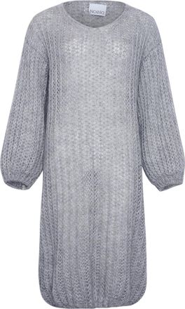 Noella Jasmin gebreide jurk in lichtgrijs