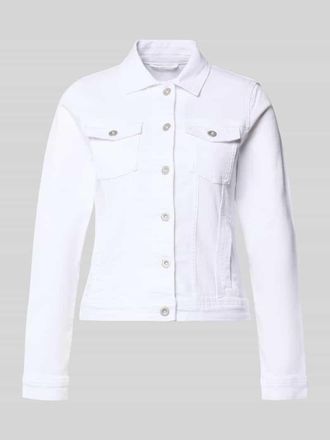 Tom Tailor Regular Fit Jeansjacke aus Baumwoll-Mix in Weiss, Gr&ouml;&szlig;e XXXL