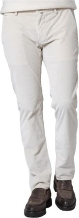 Jacob Cohen Bobby Corduroy Broek - Heren - Slim Fit Broeken - Wit - W30 - Katoen - Broeken