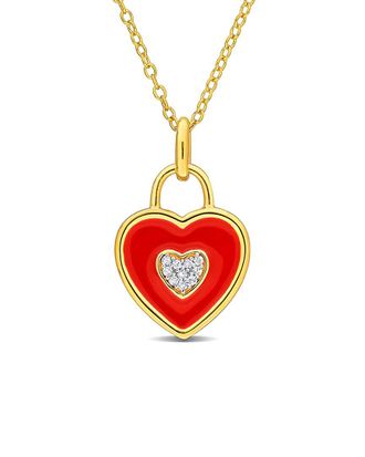 Rina Limor Plated Silver 0.04 ct. tw. Diamond Pendant