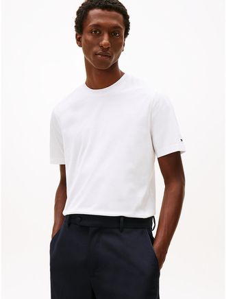 Tommy Hilfiger Mens New York Label Mercerized T-Shirt - White - XL