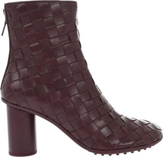 Bottega Veneta Maroon Ankle Boots