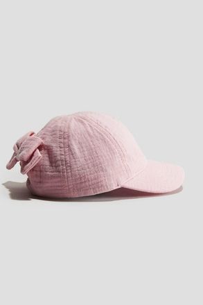 H&M Appliqu&eacute;d Cotton Cap in Light Pink at Nordstrom, Size 9-12 M