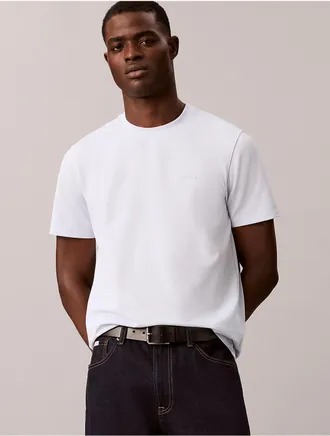 Calvin Klein Mens Tech Pique T-Shirt - Blue - 2XL