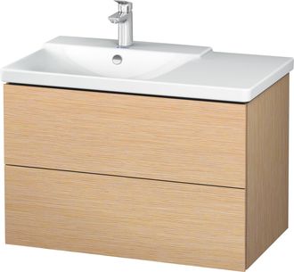 Duravit Duravit L-cube Mueble De Pared De 820mm De Ancho, Profundidad 481, 2 Cajones, Cabe p3 Comfort Art&iacute;culo 233385, Cuenca Izquierda, Color: Roble Cepillad