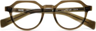 Kaleos Eden geometric-frame glasses - Brown