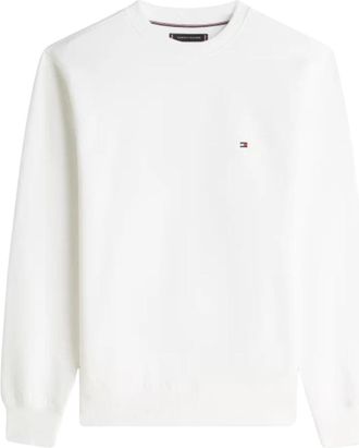 Tommy Hilfiger Essential Terry Crewneck - Heren - Sweatshirts - Wit - 2XL - Katoen - Hoodies & sweatvesten