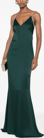 Tom Ford Womens Long Dress Green Acetate