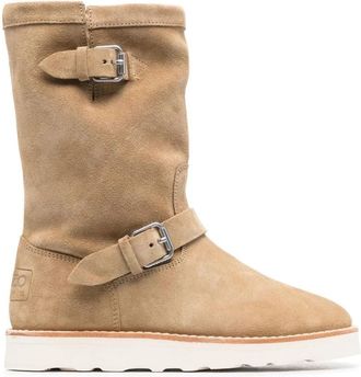 Kenzo Leren Enkellaarsjes - Dames - Winterlaarzen - Bruin - 37 EU - Leer - Schoenen