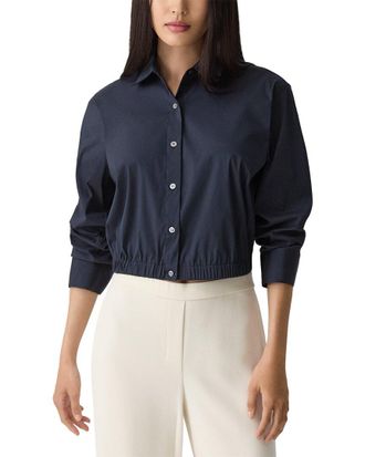 Theory Crop Wool-Blend Shirt