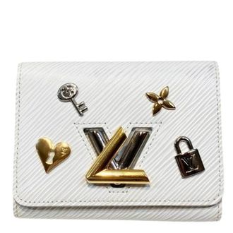 Louis Vuitton Pre-owned Wallets, female, White, Size: ONE SIZE Pre-owned Portefeuille Twist Compact Epi Leather Wallet