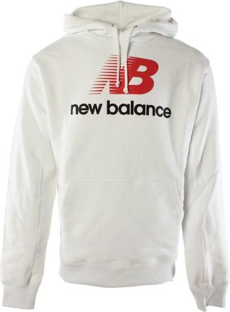 New Balance Witte Katoenen Sweater voor Mannen - Heren - Hoodies - Wit - M - Katoen - Hoodies & sweatvesten